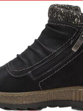 ☃️Spring Step Cleora Black Water Resistant Wedge Bootie Comfort Boot Size 42 ☃️